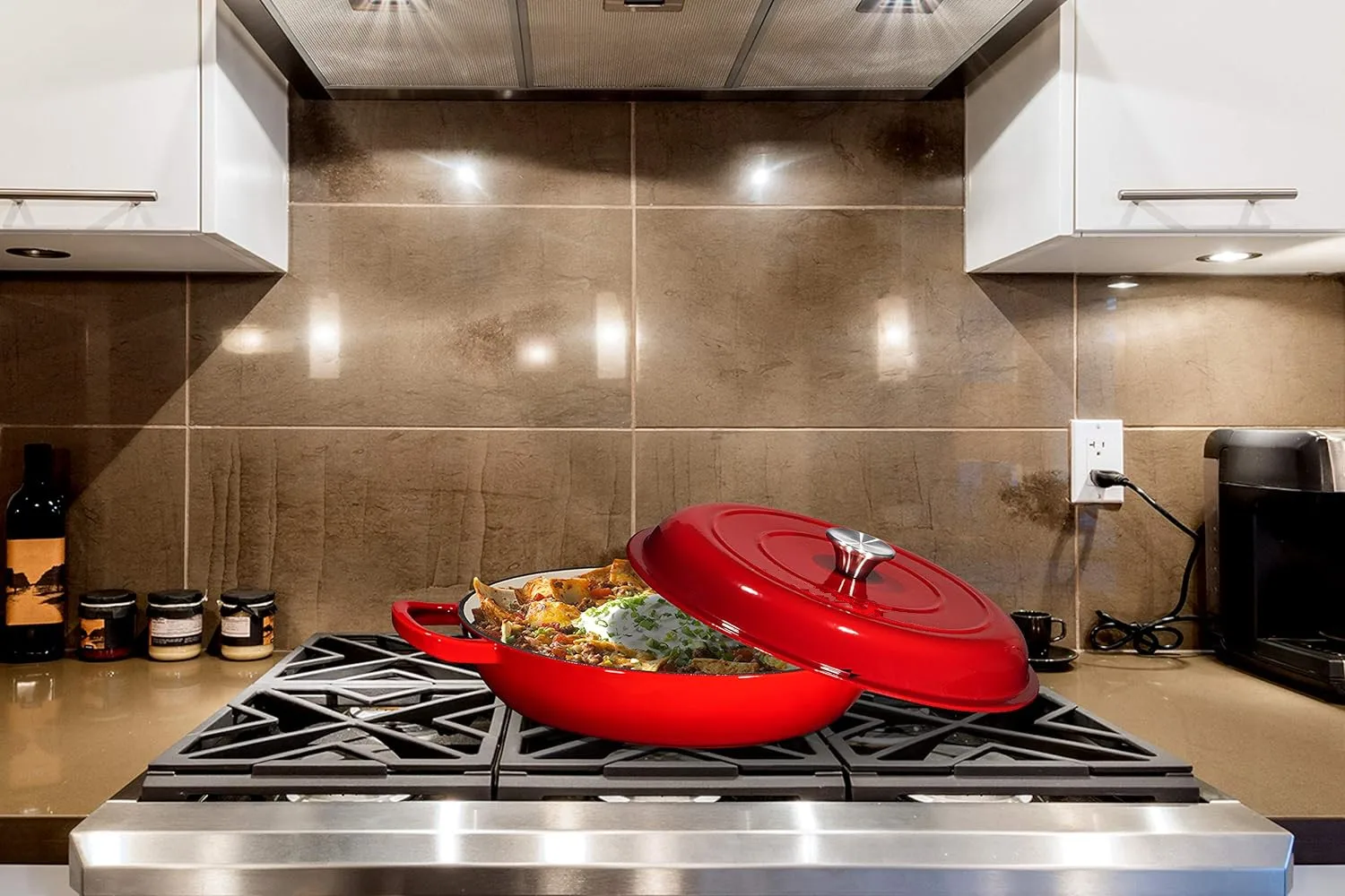 2024 New Design Enamel Cast Iron Kitchen Pots and Pans Set Cookware Set Multifunction Dutch Oven With Cover Cooking Kitchenware