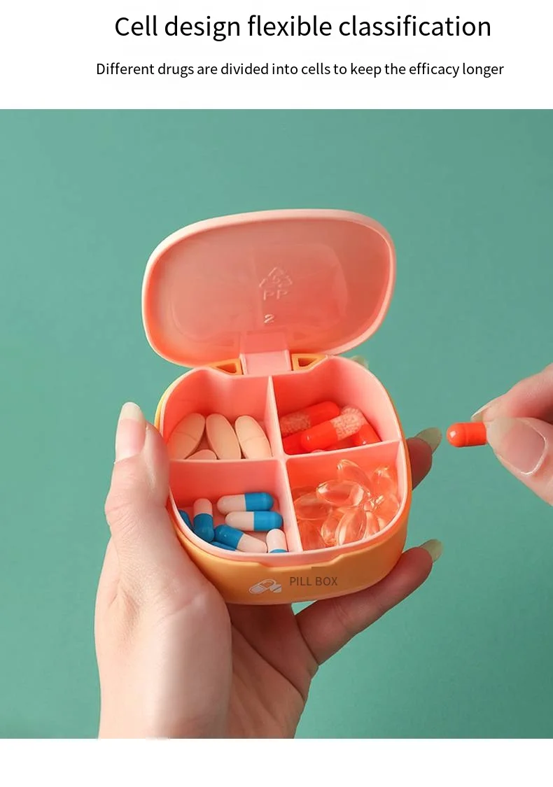 Portable small medicine box Household items travel medicine box Silicone mini sealed medicine storage box manufacture