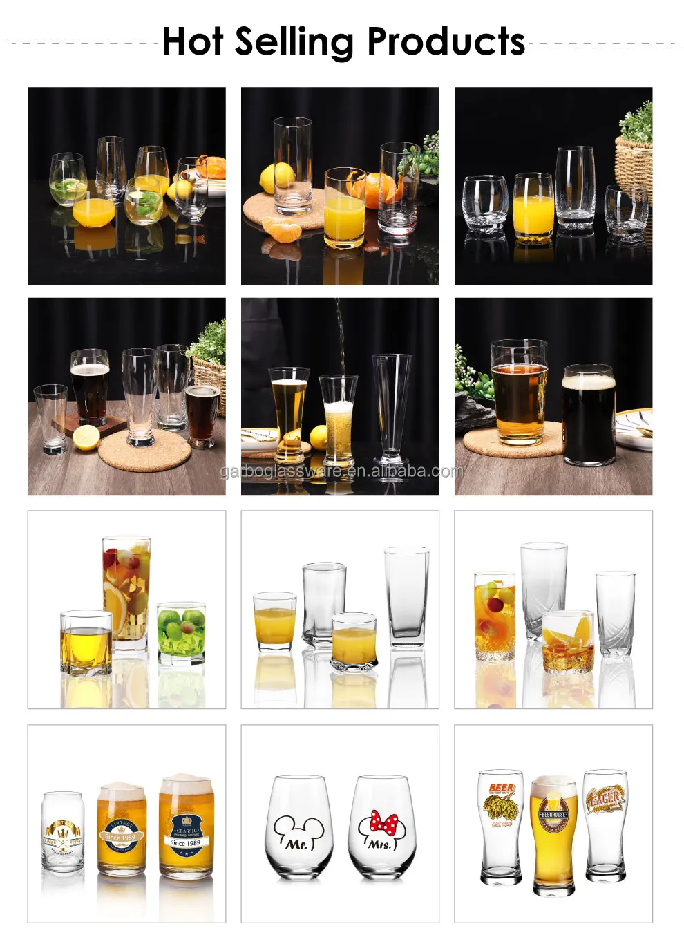 Classic Style Beer Glass Cups Custom Logo Beer Stemware Wheat Steins