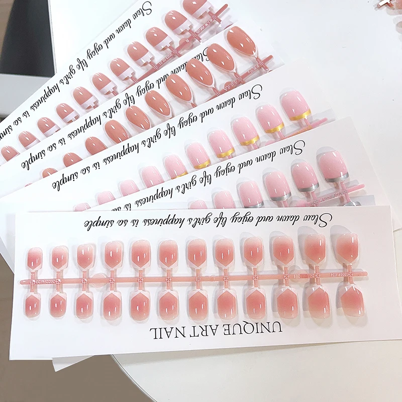 120PCS Pure Nude Colours French  Nails  False Nails Press on Nail Supplier
