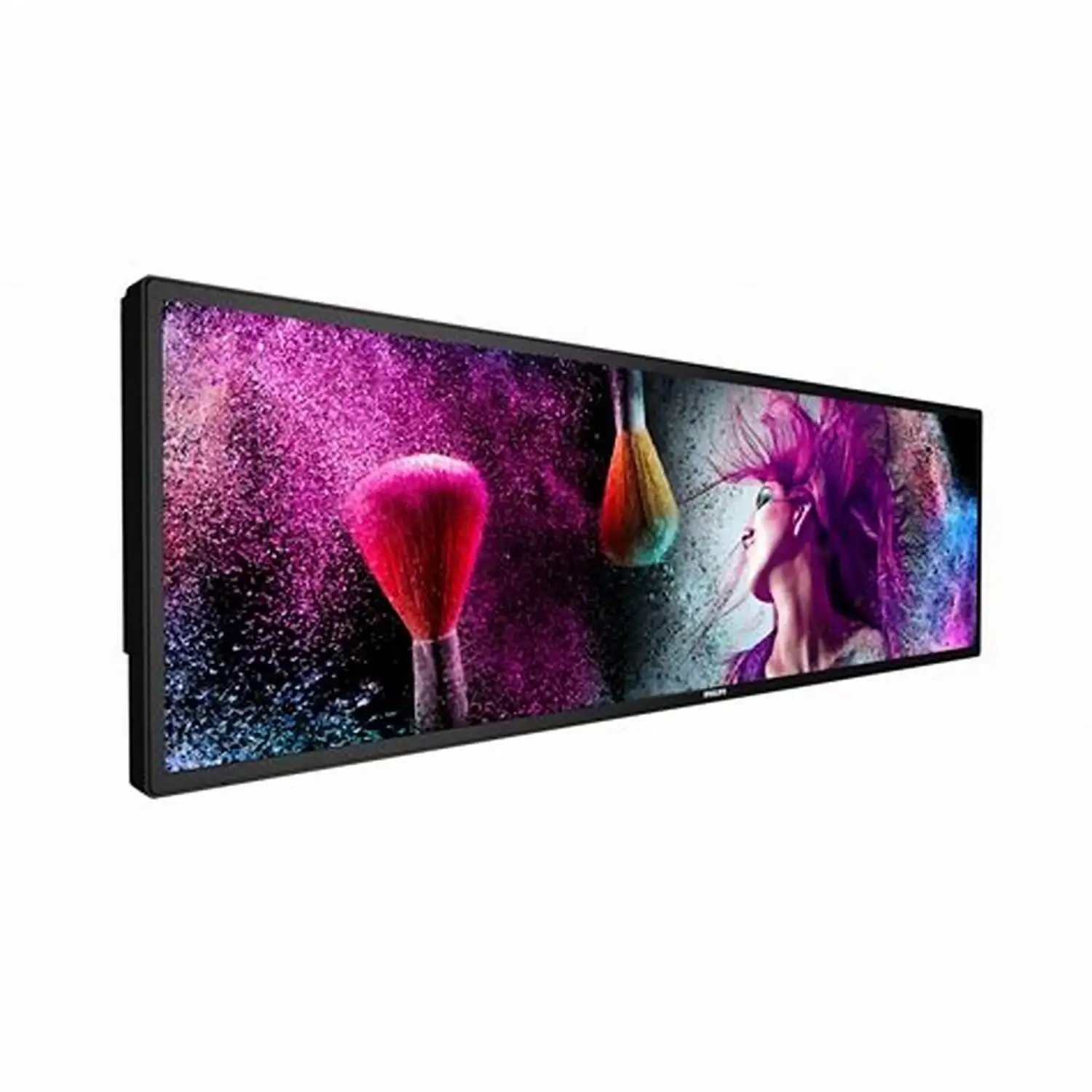 57 Inch Stretched Bar LCD Digital Advertising Display with Animation Support 1920x356 Resolution Android OS Touchscreen