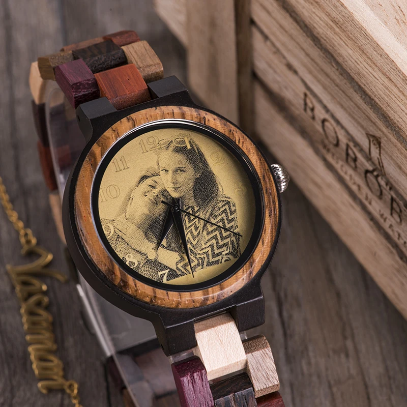 2020 Factory Direct Wood Watch for Couples Handmade with Nice Japanese Quartz Movement Valentine's Gift for Girls