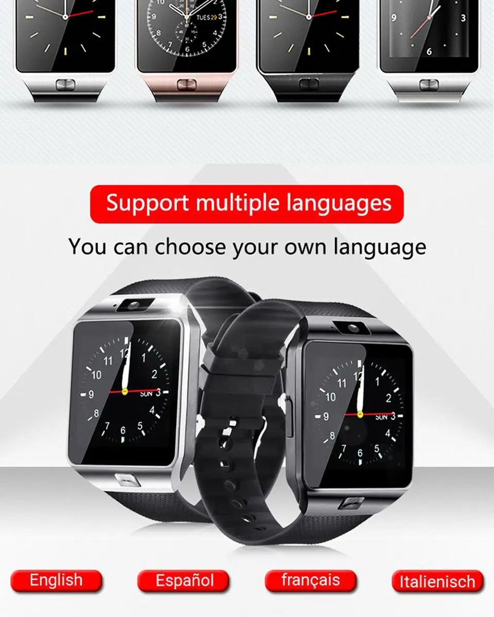 2019 New Bluetooth Smart Watch DZ09 Smartwatch TF SIM Camera Men Women Sport Wristwatch for Samsung Huawei Xiaomi Android Phone