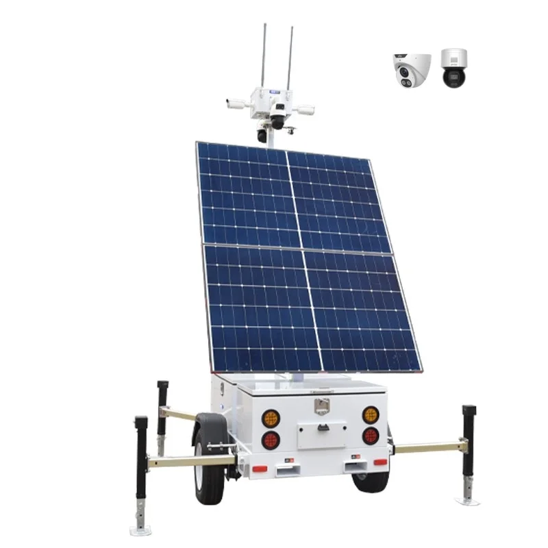 435w Portable Mobile Solar Camera Trailer with 4 PTZ Cameras for Events ...