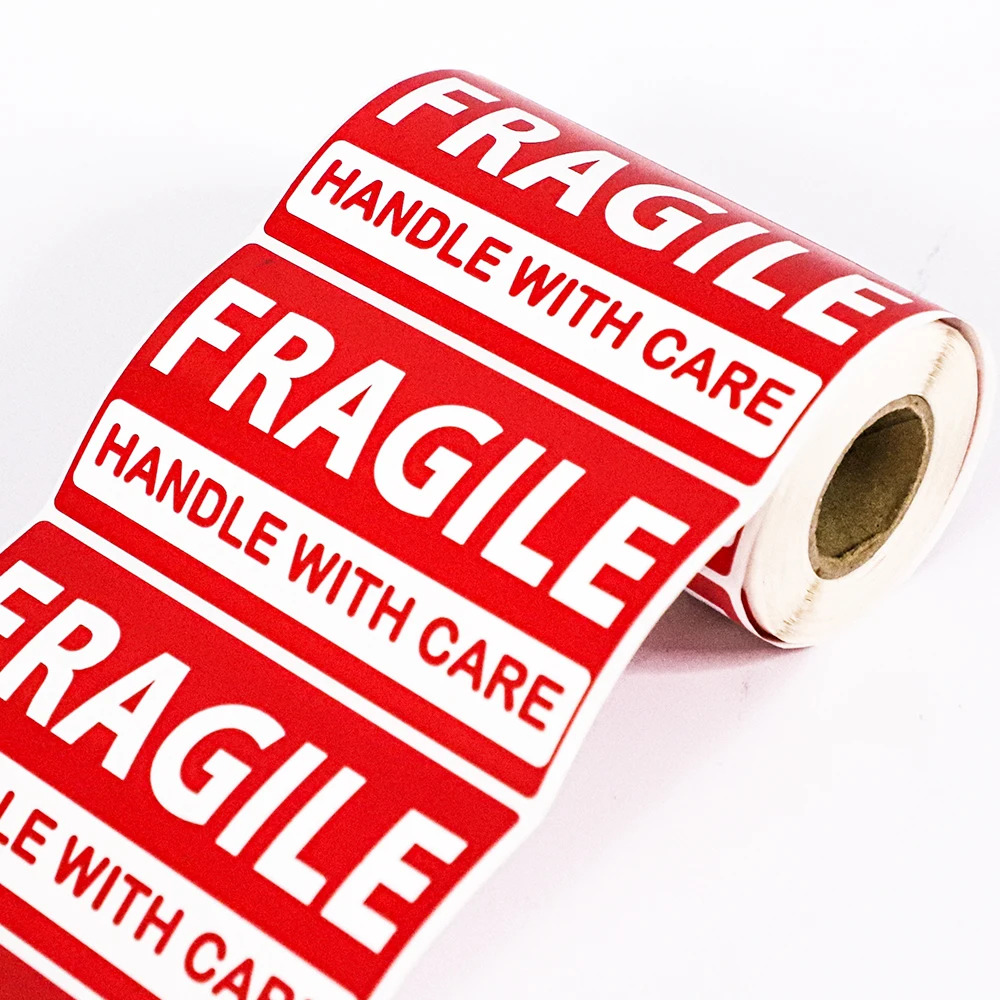 1000 Large 3x5 Fragile Handle With Care Shipping Labels – 2 Rolls, Self-Adhesive