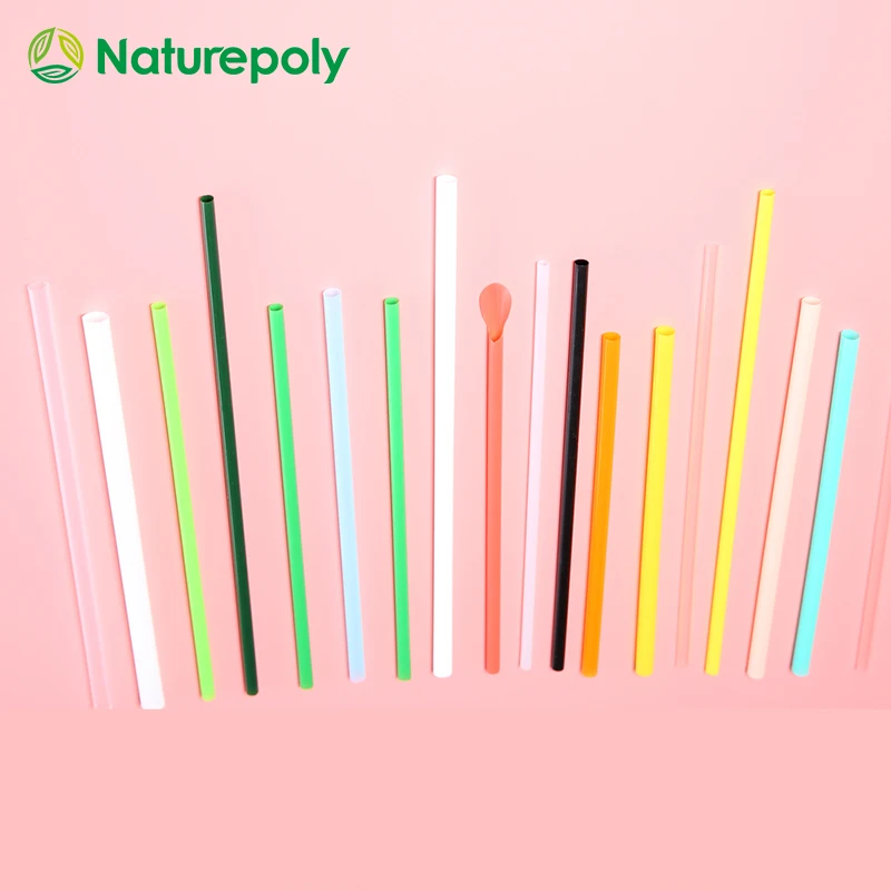 Customize Colored 6 8mm 10 12mm Disposable Compostable Straight Black