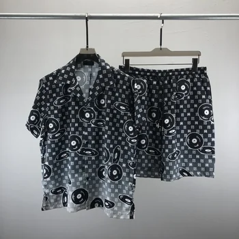 summer new  suit 3D digital print T-shirt Lapel shirt open lining Hawaii New Summer model