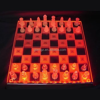 LED Chess, LED Glow Chess Set, Chess Set, Glass Chess Set - China