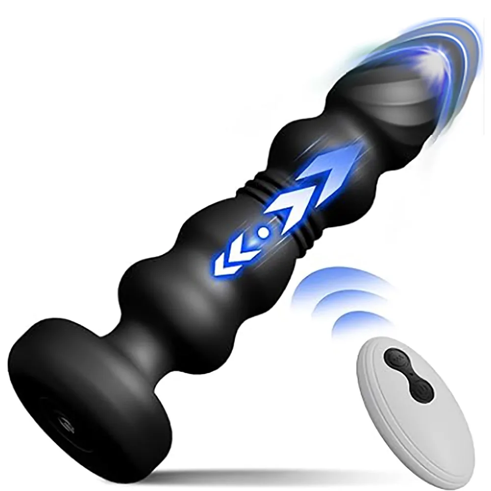 Thrusting Anal Plug Vibrator Butt Plug Male Prostate Massager Telescopic G Spot Vibrator Stimulator Sex Toys for Women Men Thrusting Anal Plug Vibrator Butt Plug Male Prostate Massager Telescopic G Spot Vibrator Stimulator Sex Toys for Women Men