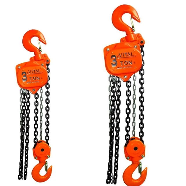3 Ton Vital Chain Hoist Block and Tackle Japan Chain Block 20 Ton