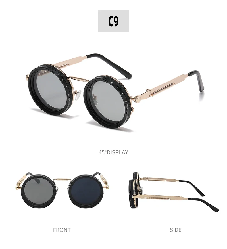 Hot High Quality Round Polarized Brightness Adjustable Sunglasses Aperture ND Filter Tint Adjustment Sunglasses with Camera Lens