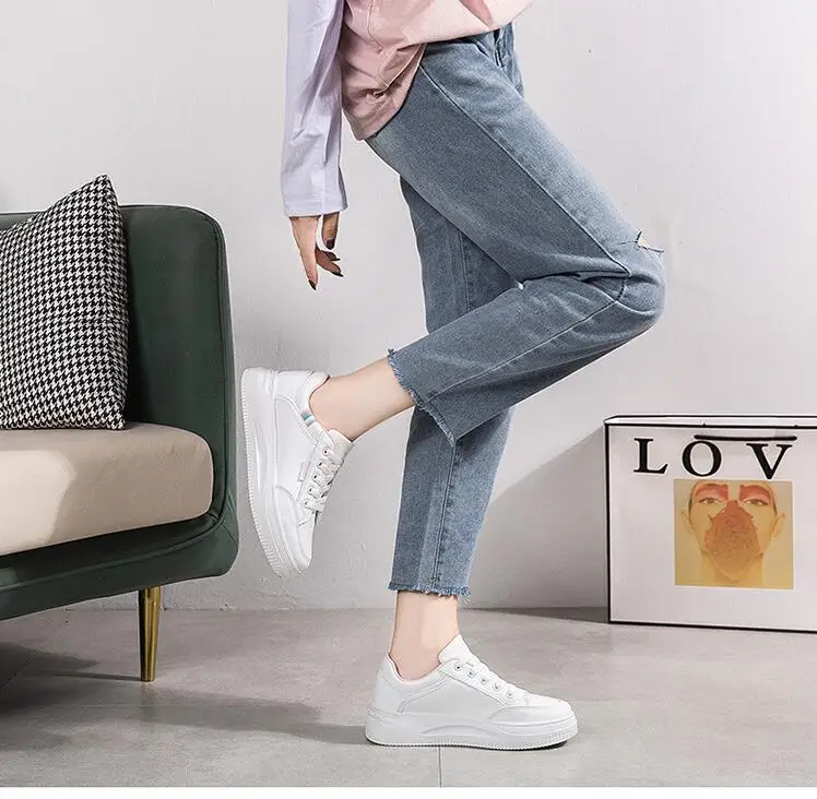 Little White Shoes Women's 2023 New Spring And Autumn Breathable Board