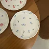 Mano pellizco 8 pulgadas placa-azul grande floral