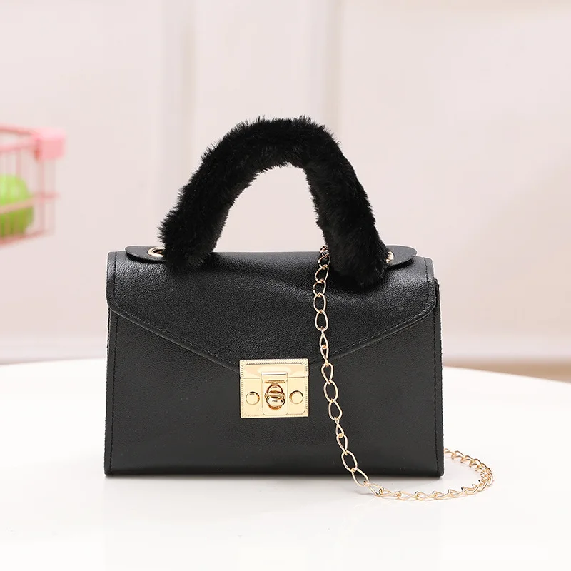 Bulong Wholesale New Style Fashion Ladies Handbags Solid Color Plain Lock Chain Shoulder Bag for Women Daily Use