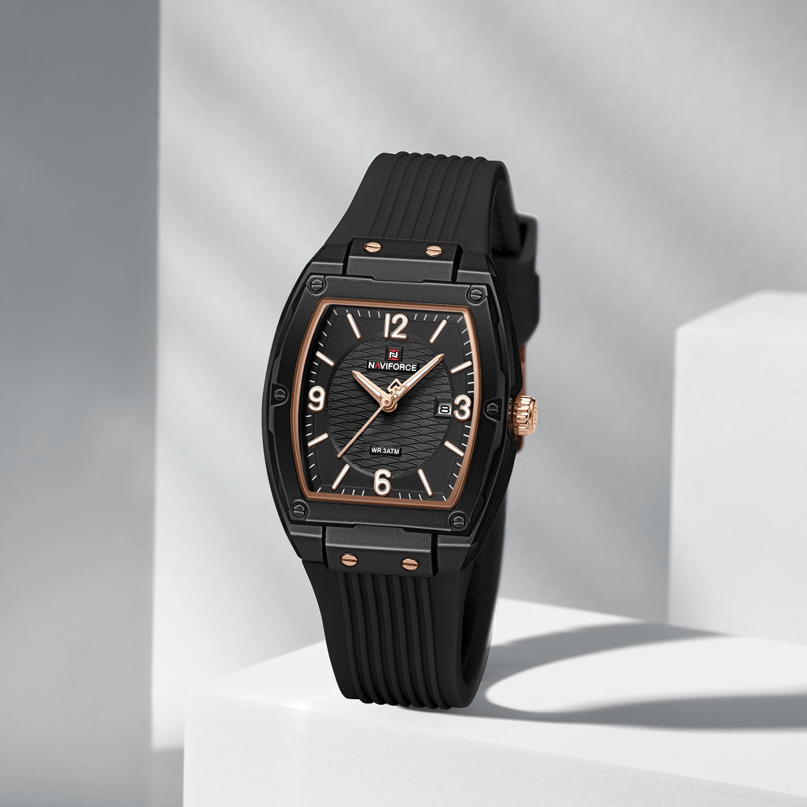 NAVIFORCE Women Watch Top Brand Luxury Fashion Original Luminous Wristwatch Silicone Bracelet Original Simple Female Clock 5070