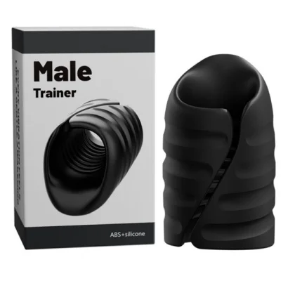 Amoura male stroker vibrator with 10 vibration frequencies in black
