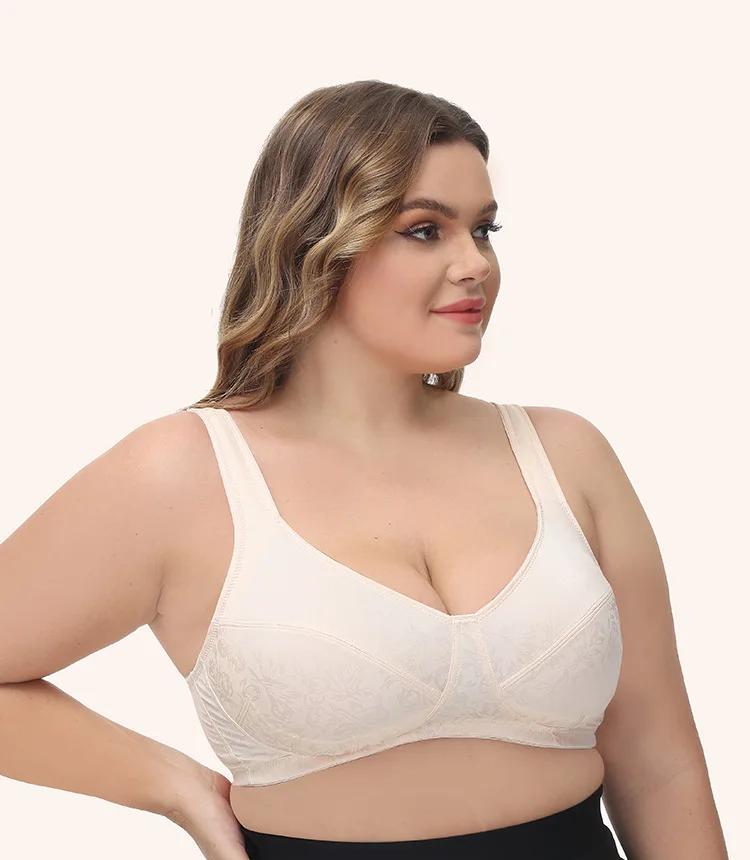 Bras For Fat Women Full Cup Ultra thin High Quality Printed Plus Size