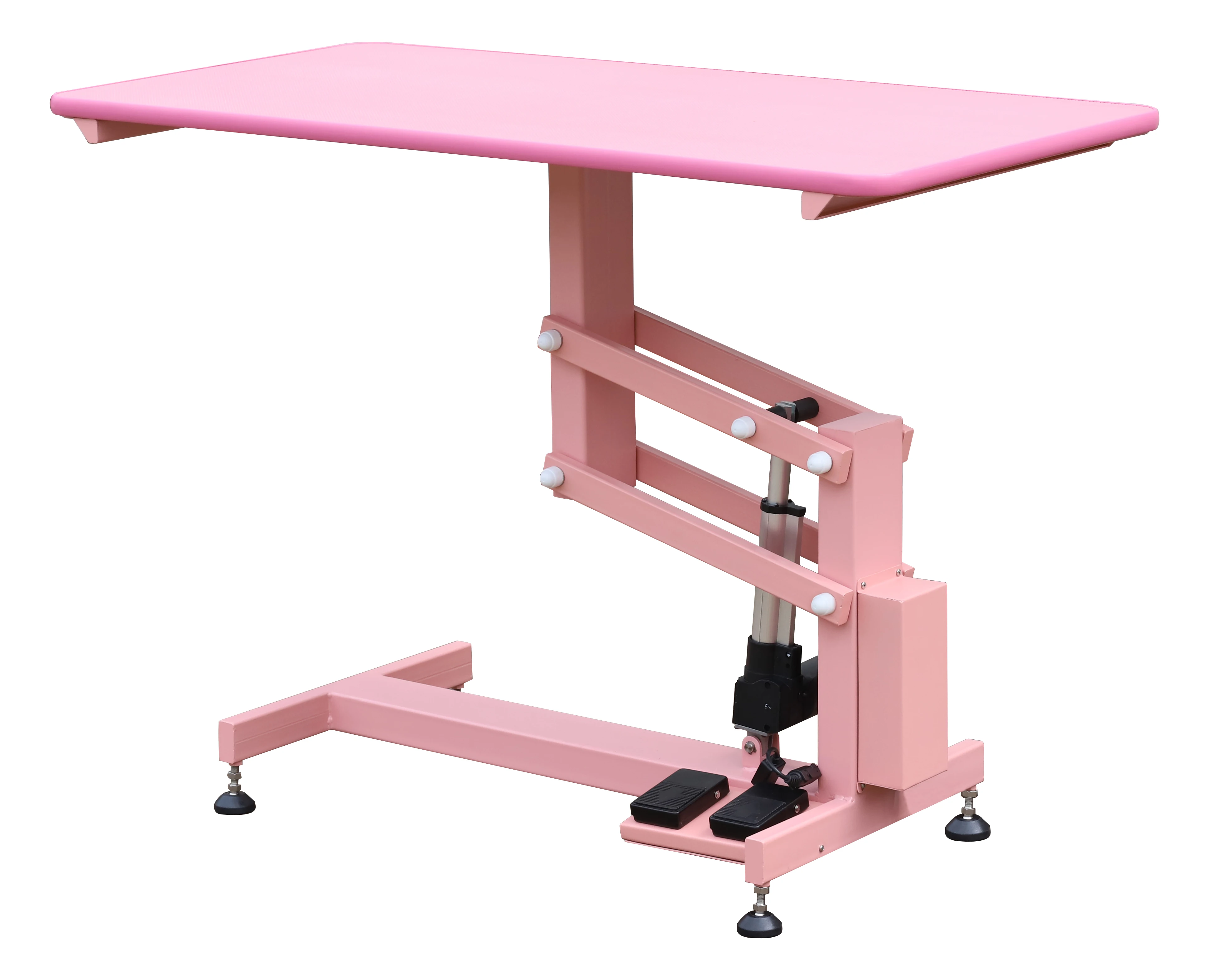 US Warehouse] 36 inch Steel Legs Foldable Nylon Clamp Adjustable Arm Rubber Mat  Pet Grooming Table
