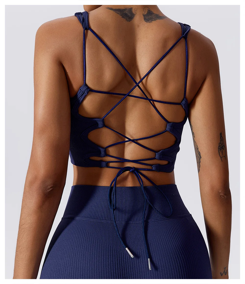 Однотонный спортивный комплект из 2 предметов с бюстгальтером и леггинсами Женский бесшовный для фитнеса высокой талией бега йоги