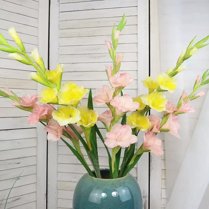 100cm Echt Aussehende Knstliche Gladiolen-Blume Realistische Kunstblumen  Knstliche Gladiolen-Zwiebeln