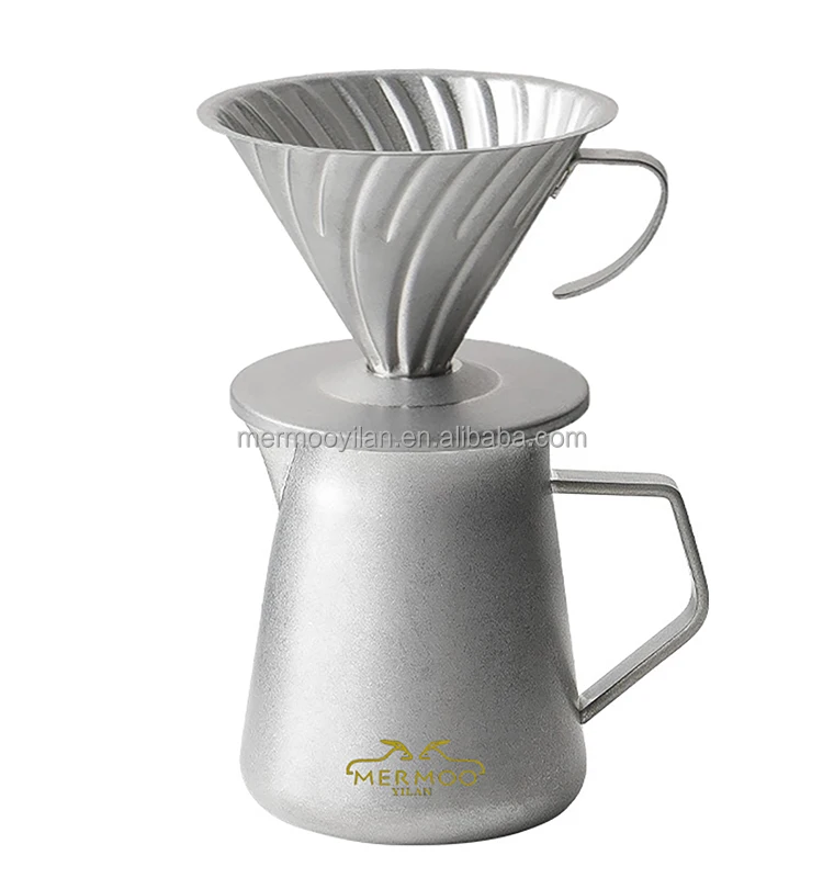 Pour Over Coffee Maker Set 304 Stainless Steel Vintage Style Coffee
