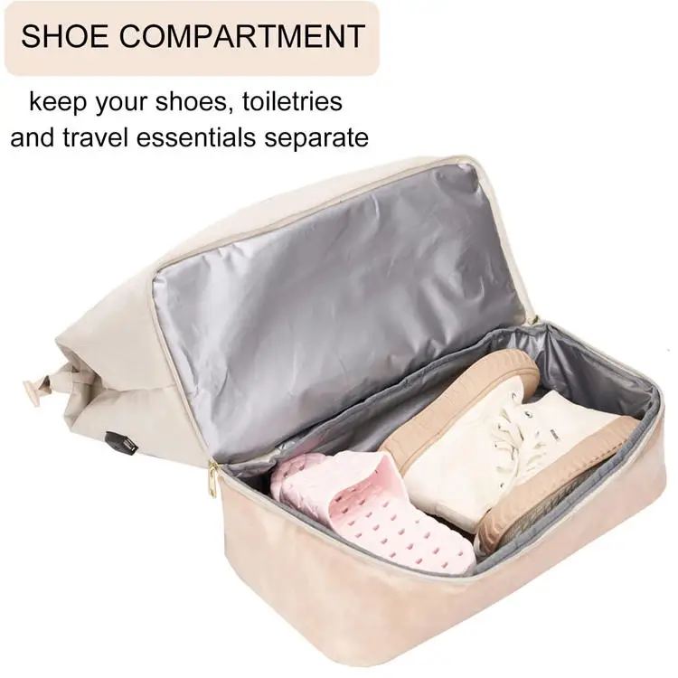 Custom Portable White Travel Bags Essentials Makeup Toiletries Bags ...