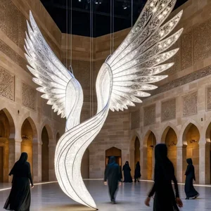 Customizable Luxury Crystal Chandelier Wing Lamp Customized Room Lamps for Villa Duplex Building Hotel Lobby Chandelier