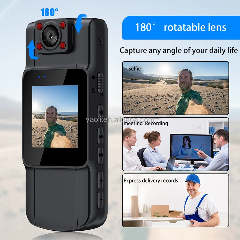YAOJI Mini 4G Support WIFI Cameras 180 Degree Rotation Home Use Wireless Small Camera 4G 1080p Night Vision Camera