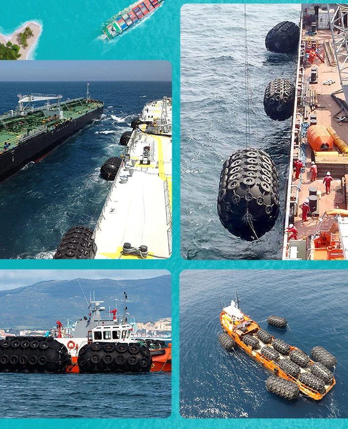 D1.2l2.0m Floating Pneumatic Rubber Fender Marine Boat Fenders With