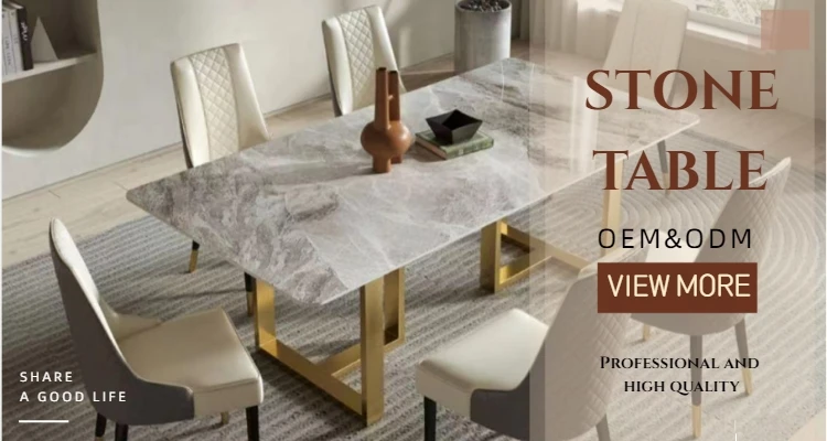 Modern Luxury Golden Stainless Steel Dining Table With Marble Top ...
