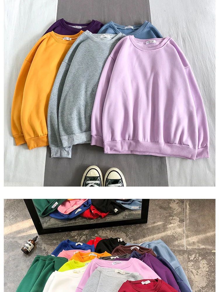 2022 Custom Print Hoodie Sweatshirt Blank Plain Hoodie Oneck Crewneck