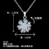 Xl22 collana di fiori di neve bianca rotante argento