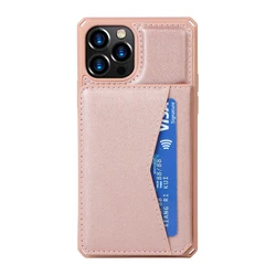 Drop Shipping PU Leather Back Cover Business Protective Phone Case for iPhone 13 12 pro 11 Card Slot Holder Bracket Case