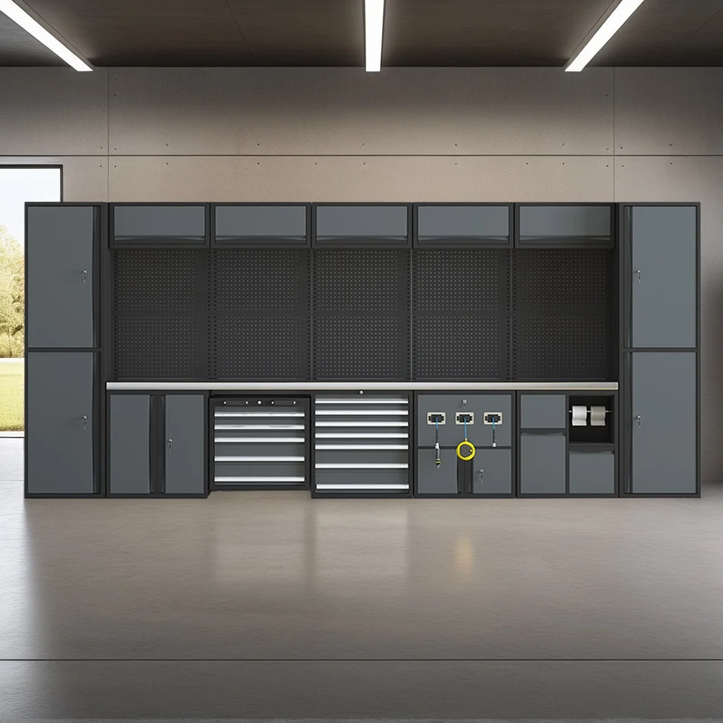 Heavy Duty Modular Tool Cabinet with Drawers for Workshop Garage and Repair Shop Use
