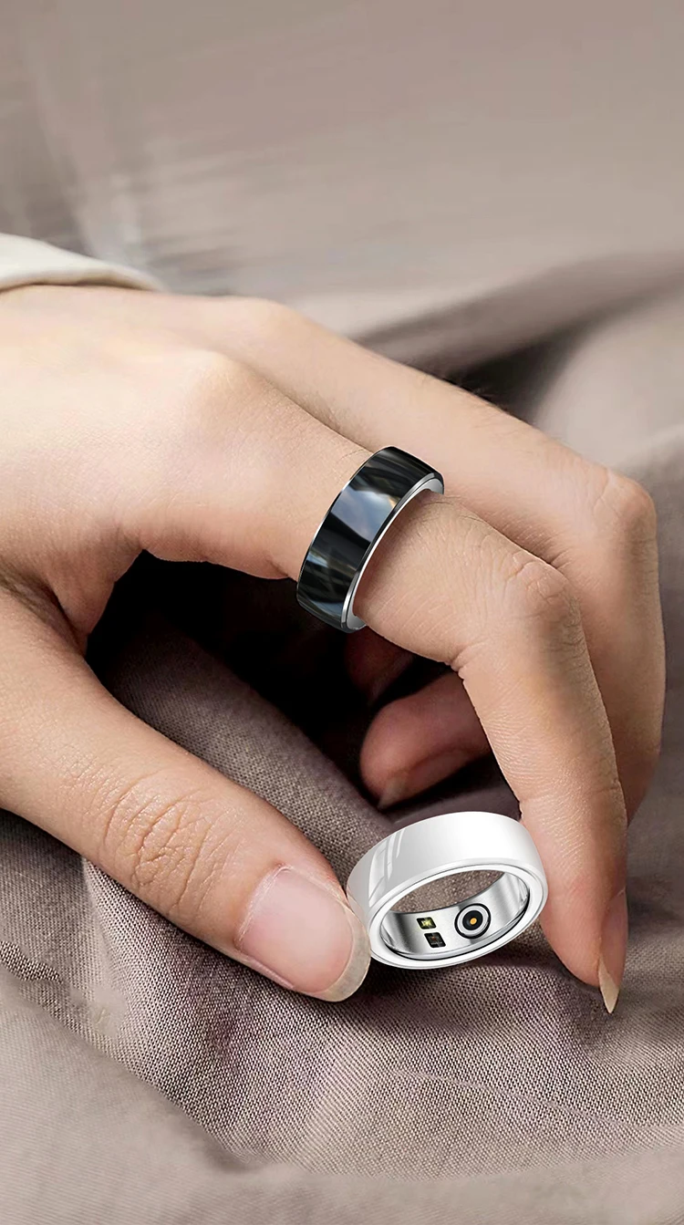 Smart Rings with Health Sleep Monitor Fitness Tracker Heart Rate Blood Oxygen Blood Pressure Test Smart Finger Ring