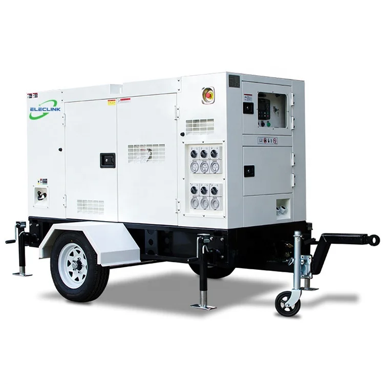 125kva 100kw Mobile Trailer Silent Diesel Generator With Chinese Engine SDEC SC4H180D2 Primary Use 555010