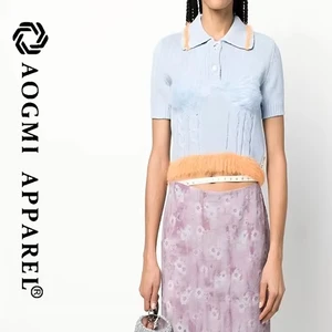 Couture Fashion Women's New Wool/Cashmere 3D Pattern Anti-Wrinkle & Breathable Casual Stitching Knit Sweater Top