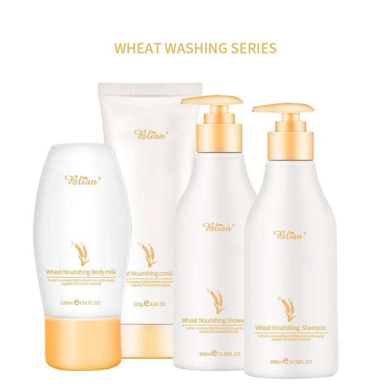 Натуральный экстракт пшеницы увлажняющий и восстанавливающий кожу лосьон для тела шампунь кондиционер ванночка набор из 3