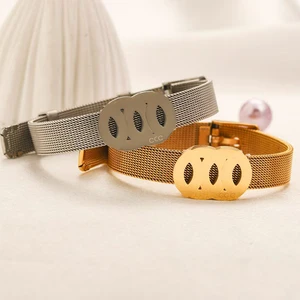 Designer Fashion Brand Stainless Steel Chain Link Bracelet Waterproof Gold Plated Letter H Enamel Design Luxury Trendy Gift