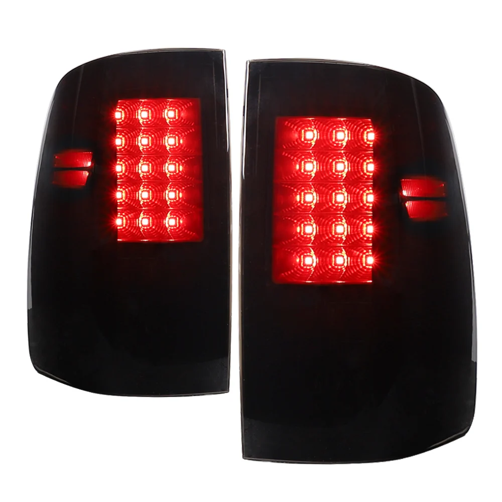 Black Lens Red LED Tail Light Brake Rear Lamp Replacement For Dodge Ram 1500 09-18 / 10-18 2500 3500