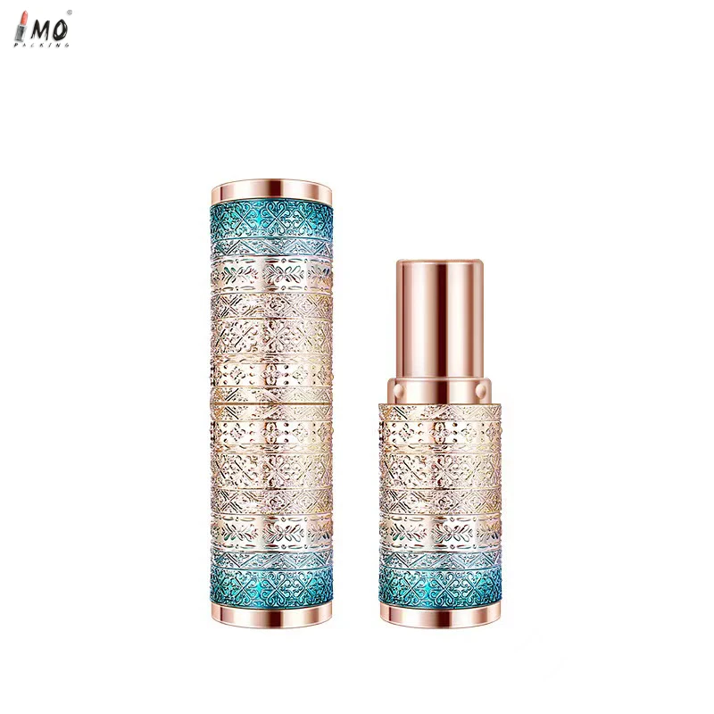 Vintage Embossed Classic Chinese Style Custom Makeup Lipstick Tube