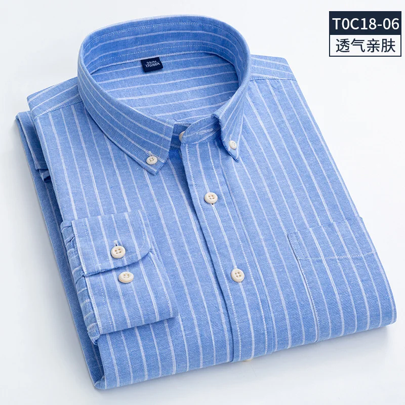 CASUAL COTTON LINEN SHIRTS MEN SLIM FIT DRESS SHIRT