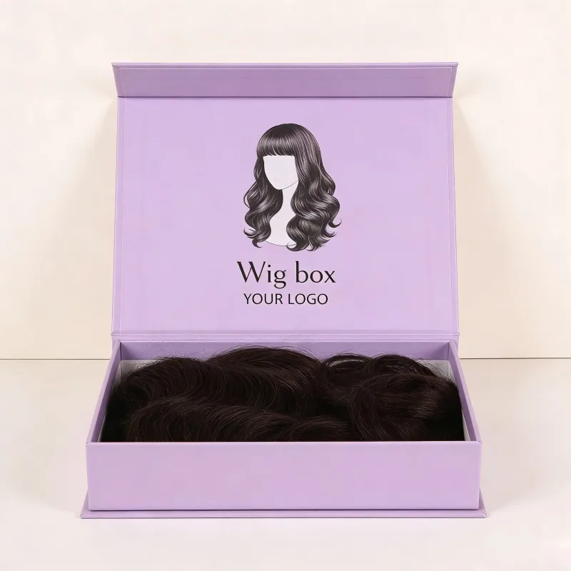 Dizajn za osobnu upotrebu Perika Za pakovanje kutija za kosu za proširenje magnetne kutije Zlatna folija kutija sa satenskom oblogom