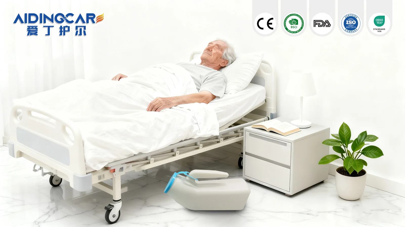 Wholesale Simple Eco-Friendly Male Portable Home Care Urinal Chamber P - product detail 1