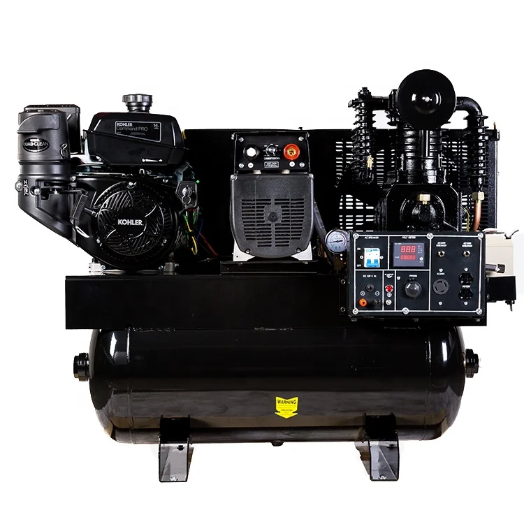 3-в-1 Kohler газовый воздушный компрессор генератор сварочный аппарат с баком 30 галлонов
