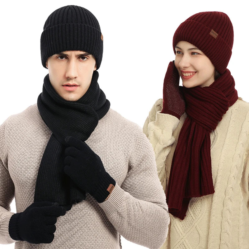 Scarf,Hat & Glove Sets Oem Manufacturers Wholesale Custom Acrylic Rib