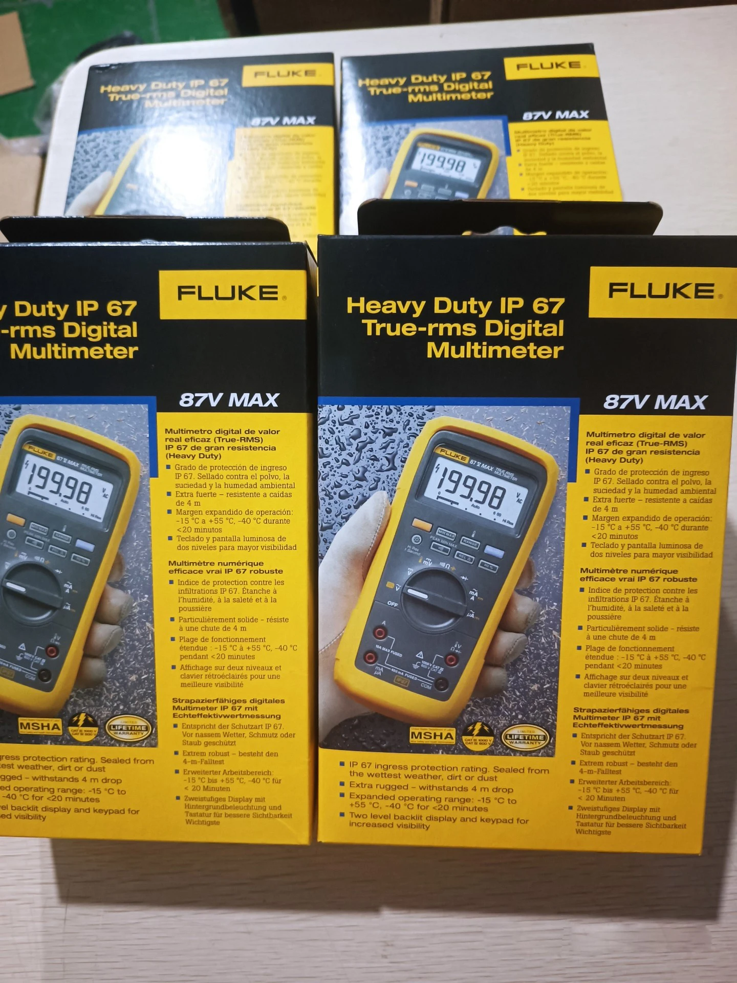 Fluke 87v Max Truerms Digital Multimeter W/ Temperature Measure Ip67