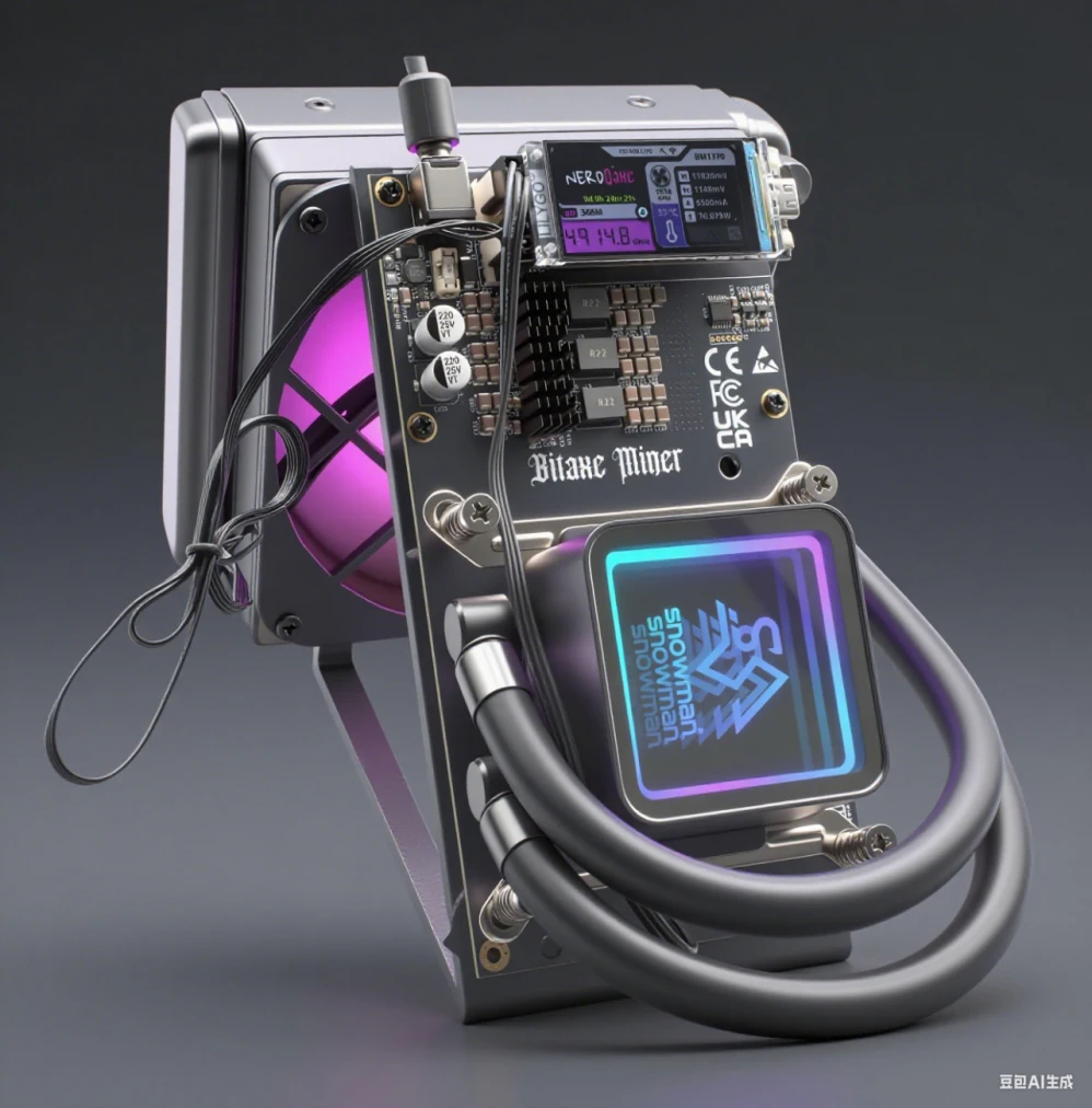 Bitaxe NerdQaxe++ Hydro 4.8T 75W 601 701 1.2T 4.2T Cool Computer Ornaments  That Can Bring You Profits Solo Miner Bitcoin