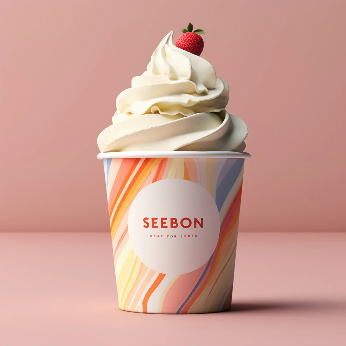 4oz 8oz 16oz Eco-Friendly Disposable Specialty Paper Bowl Cup with Lids Stamping & Embossing for Holding Ice Cream