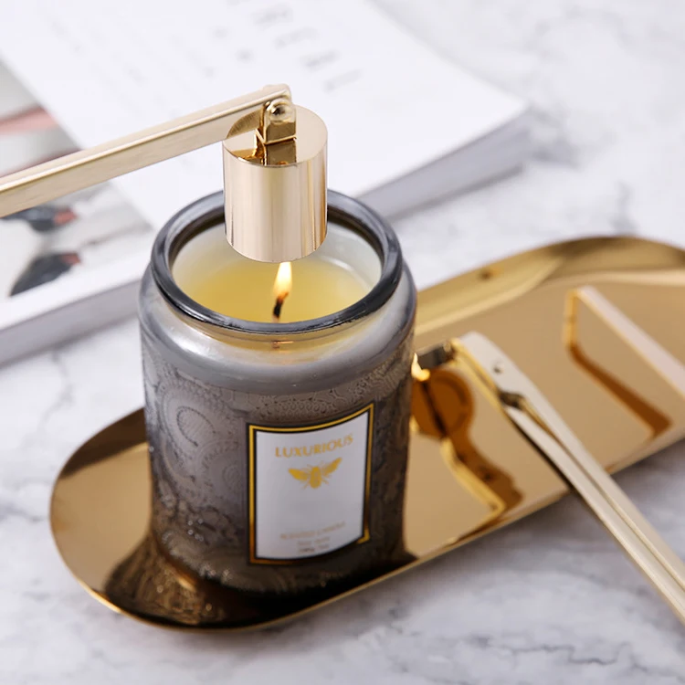 Wholesale 3PCS Stainless Steel Candle Wick Trimmer Snuffer Candle Wick Hook Tool Set With Candle Plates Holders Tools